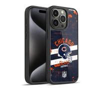 Head Case Designs Officially Licensed NFL Helmet Distressed Chicago Bears Logo Art Gel Armour Case [Military Grade Protection] Compatible With Apple iPhone 15 Pro