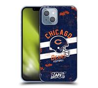 Head Case Designs Officially Licensed NFL Helmet Distressed Chicago Bears Logo Art Gel Case [Military Grade Protection] Compatible With Apple iPhone 14