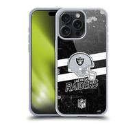 Head Case Designs Officially Licensed NFL Helmet Distressed Look 100th Las Vegas Raiders Logo Art Gel Case [Military Grade] Compatible with Apple iPhone 15 Pro Max and Compatible with MagSafe