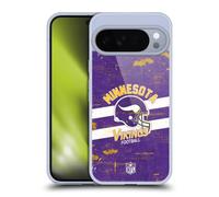Head Case Designs Officially Licensed NFL Helmet Distressed Minnesota Vikings Logo Art Gel Case [Military Grade Protection] Compatible with Google Pixel 10 Pro XL and Compatible with MagSafe