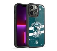 Head Case Designs Officially Licensed NFL Helmet Distressed Philadelphia Eagles Logo Art Gel Armour Case [Military Grade Protection] Compatible With Apple iPhone 13 Pro