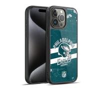 Head Case Designs Officially Licensed NFL Helmet Distressed Philadelphia Eagles Logo Art Gel Armour Case [Military Grade Protection] Compatible With Apple iPhone 15 Pro Max