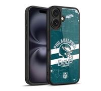 Head Case Designs Officially Licensed NFL Helmet Distressed Philadelphia Eagles Logo Art Gel Armour Case [Military Grade Protection] Compatible With Apple iPhone 16