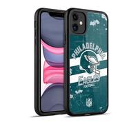 Head Case Designs Officially Licensed NFL Helmet Distressed Philadelphia Eagles Logo Art Gel Armour Case [Military Grade Protection] Compatible With Apple iPhone 11
