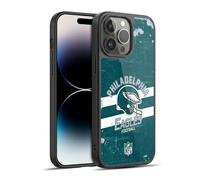 Head Case Designs Officially Licensed NFL Helmet Distressed Philadelphia Eagles Logo Art Gel Armour Case [Military Grade Protection] Compatible With Apple iPhone 14 Pro Max