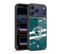 Head Case Designs Officially Licensed NFL Helmet Distressed Philadelphia Eagles Logo Art Gel Armour Case [Military Grade Protection] Compatible With Apple iPhone 17 Pro Max