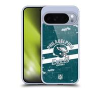 Head Case Designs Officially Licensed NFL Helmet Distressed Philadelphia Eagles Logo Art Gel Case [Military Grade Protection] Compatible with Google Pixel 10 Pro XL and Compatible with MagSafe