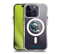 Head Case Designs Officially Licensed NFL Helmet Logotype Philadelphia Eagles Shockproof Bumper Case [Military Grade Protection] Compatible with Apple iPhone 14 Pro and Compatible with MagSafe