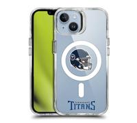 Head Case Designs Officially Licensed NFL Helmet Logotype Tennessee Titans Shockproof Bumper Case [Military Grade Protection] Compatible with Apple iPhone 14 and Compatible with MagSafe