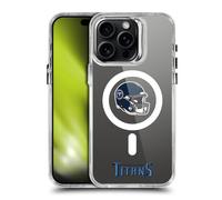 Head Case Designs Officially Licensed NFL Helmet Logotype Tennessee Titans Shockproof Bumper Case [Military Grade Protection] Compatible with Apple iPhone 15 Pro Max and Compatible with MagSafe