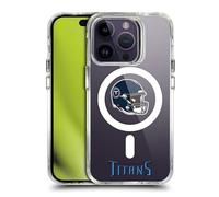 Head Case Designs Officially Licensed NFL Helmet Logotype Tennessee Titans Shockproof Bumper Case [Military Grade Protection] Compatible with Apple iPhone 14 Pro and Compatible with MagSafe