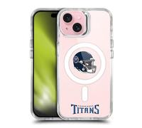 Head Case Designs Officially Licensed NFL Helmet Logotype Tennessee Titans Shockproof Bumper Case [Military Grade Protection] Compatible with Apple iPhone 15 and Compatible with MagSafe