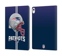 Head Case Designs Officially Licensed NFL Helmet New England Patriots Logo Leather Wallet Case Compatible With Apple iPad Air 13 2024/2025
