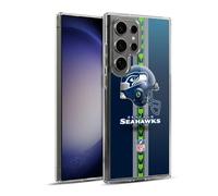 Head Case Designs Officially Licensed NFL Helmet Seattle Seahawks Logo Gel Case [Military Grade Protection] Compatible with Samsung Galaxy S23 Ultra 5G and Compatible with MagSafe