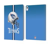 Head Case Designs Officially Licensed NFL Helmet Tennessee Titans Logo Leather Wallet Case Compatible With Apple iPad Air 13 2024/2025