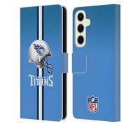Head Case Designs Officially Licensed NFL Helmet Tennessee Titans Logo Leather Wallet Case Compatible With Samsung Galaxy S25+