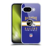 Head Case Designs Officially Licensed NFL Helmet Typography Baltimore Ravens Graphics Gel Case [Military Grade Protection] Compatible With Google Pixel 9A