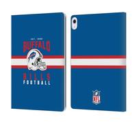 Head Case Designs Officially Licensed NFL Helmet Typography Buffalo Bills Graphics Leather Wallet Case Compatible With Apple iPad Air 13 2024/2025