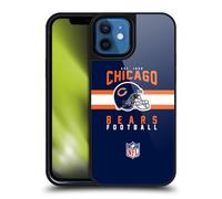 Head Case Designs Officially Licensed NFL Helmet Typography Chicago Bears Graphics Gel Armour Case [Military Grade Protection] Compatible With Apple iPhone 12 / iPhone 12 Pro