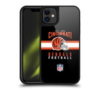 Head Case Designs Officially Licensed NFL Helmet Typography Cincinnati Bengals Graphics Gel Armour Case [Military Grade Protection] Compatible With Apple iPhone 11