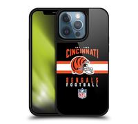 Head Case Designs Officially Licensed NFL Helmet Typography Cincinnati Bengals Graphics Gel Armour Case [Military Grade Protection] Compatible With Apple iPhone 13 Pro