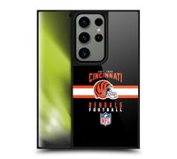 Head Case Designs Officially Licensed NFL Helmet Typography Cincinnati Bengals Graphics Gel Armour Case [Military Grade Protection] Compatible With Samsung Galaxy S24 Ultra 5G