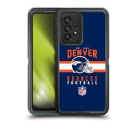 Head Case Designs Officially Licensed NFL Helmet Typography Denver Broncos Graphics Ultra-Armoured Shockproof Case [Military Grade Protection] Compatible With Samsung Galaxy A53 5G (2022)