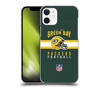 Head Case Designs Officially Licensed NFL Helmet Typography Green Bay Packers Graphics Hard Back Case Compatible With Apple iPhone 12 Mini