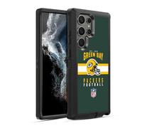 Head Case Designs Officially Licensed NFL Helmet Typography Green Bay Packers Graphics Ultra-Armoured Shockproof Case [Military Grade Protection] Compatible With Samsung Galaxy S22 Ultra 5G