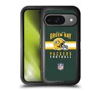 Head Case Designs Officially Licensed NFL Helmet Typography Green Bay Packers Graphics Ultra-Armoured Shockproof Case [Military Grade Protection] Compatible With Google Pixel 9 / Pixel 9 Pro