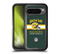 Head Case Designs Officially Licensed NFL Helmet Typography Green Bay Packers Graphics Ultra-Armoured Shockproof Case [Military Grade Protection] Compatible With Google Pixel 9 Pro XL