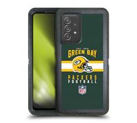 Head Case Designs Officially Licensed NFL Helmet Typography Green Bay Packers Graphics Ultra-Armoured Shockproof Case [Military Grade Protection] Compatible With Galaxy A52 / A52s / 5G (2021)