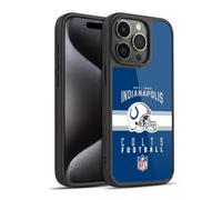 Head Case Designs Officially Licensed NFL Helmet Typography Indianapolis Colts Graphics Gel Armour Case [Military Grade Protection] Compatible With Apple iPhone 15 Pro