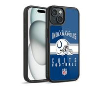 Head Case Designs Officially Licensed NFL Helmet Typography Indianapolis Colts Graphics Gel Armour Case [Military Grade Protection] Compatible With Apple iPhone 15