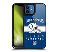Head Case Designs Officially Licensed NFL Helmet Typography Indianapolis Colts Graphics Gel Armour Case [Military Grade Protection] Compatible With Apple iPhone 12 / iPhone 12 Pro
