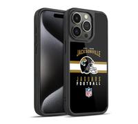 Head Case Designs Officially Licensed NFL Helmet Typography Jacksonville Jaguars Graphics Gel Armour Case [Military Grade Protection] Compatible With Apple iPhone 15 Pro