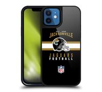 Head Case Designs Officially Licensed NFL Helmet Typography Jacksonville Jaguars Graphics Gel Armour Case [Military Grade Protection] Compatible With Apple iPhone 12 / iPhone 12 Pro