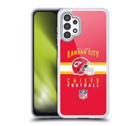 Head Case Designs Officially Licensed NFL Helmet Typography Kansas City Chiefs Graphics Gel Case [Military Grade Protection] Compatible With Samsung Galaxy A13 (2022)
