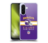 Head Case Designs Officially Licensed NFL Helmet Typography Minnesota Vikings Graphics Gel Case [Military Grade Protection] Compatible With Samsung Galaxy A26 5G