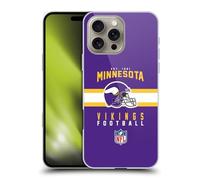 Head Case Designs Officially Licensed NFL Helmet Typography Minnesota Vikings Graphics Hard Back Case Compatible With Apple iPhone 16 Pro Max