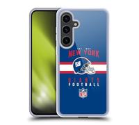 Head Case Designs Officially Licensed NFL Helmet Typography New York Giants Graphics Gel Case [Military Grade Protection] Compatible with Samsung Galaxy S24+ 5G and Compatible with MagSafe