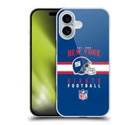 Head Case Designs Officially Licensed NFL Helmet Typography New York Giants Graphics Hard Back Case Compatible With Apple iPhone 16