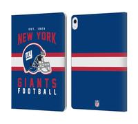 Head Case Designs Officially Licensed NFL Helmet Typography New York Giants Graphics Leather Wallet Case Compatible With Apple iPad Air 13 2024/2025