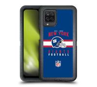 Head Case Designs Officially Licensed NFL Helmet Typography New York Giants Graphics Ultra-Armoured Shockproof Case [Military Grade Protection] Compatible With Samsung Galaxy A12 (2020)