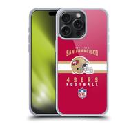 Head Case Designs Officially Licensed NFL Helmet Typography San Francisco 49ers Graphics Gel Case [Military Grade Protection] Compatible With Apple iPhone 15 Pro Max