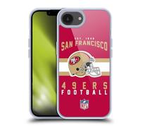 Head Case Designs Officially Licensed NFL Helmet Typography San Francisco 49ers Graphics Gel Case [Military Grade Protection] Compatible With Apple iPhone 16e