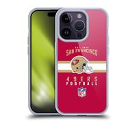 Head Case Designs Officially Licensed NFL Helmet Typography San Francisco 49ers Graphics Gel Case [Military Grade Protection] Compatible With Apple iPhone 14 Pro
