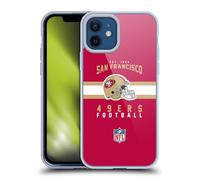 Head Case Designs Officially Licensed NFL Helmet Typography San Francisco 49ers Graphics Gel Case [Military Grade Protection] Compatible With Apple iPhone 12 / iPhone 12 Pro