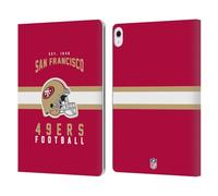 Head Case Designs Officially Licensed NFL Helmet Typography San Francisco 49ers Graphics Leather Wallet Case Compatible With Apple iPad Air 13 2024/2025
