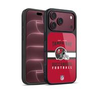 Head Case Designs Officially Licensed NFL Helmet Typography Tampa Bay Buccaneers Graphics Gel Armour Case [Military Grade Protection] Compatible With Apple iPhone 18 Pro